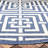 Arneshia Geometric Blue/White Indoor/Outdoor Area Rug-1765912085