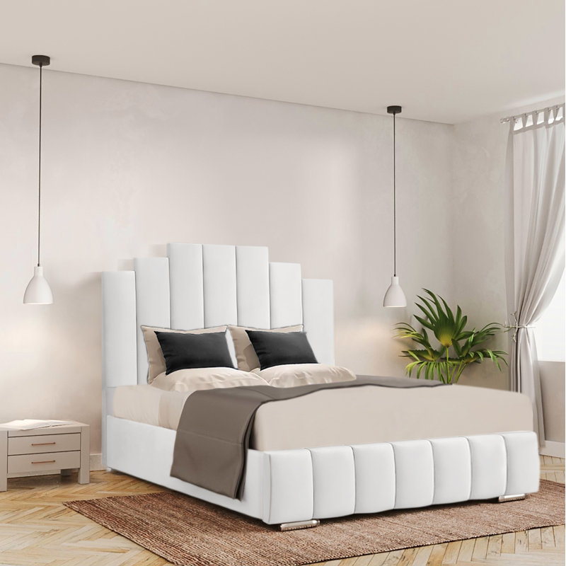 Balzhan Upholstered Ottoman Storage Bed, Single (3'), White