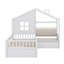 Lit simple avec fonction canapé, lit plateforme pour enfants avec deux tiroirs et tablette de rangement-1394978089