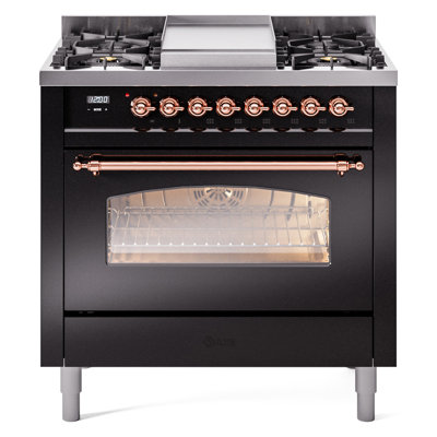 ILVE Nostalgie II 36 Dual Fuel Range, knobs