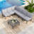 6 - Person Outdoor HIPS Patio Conversation Furniture Set, Gray-1664528140