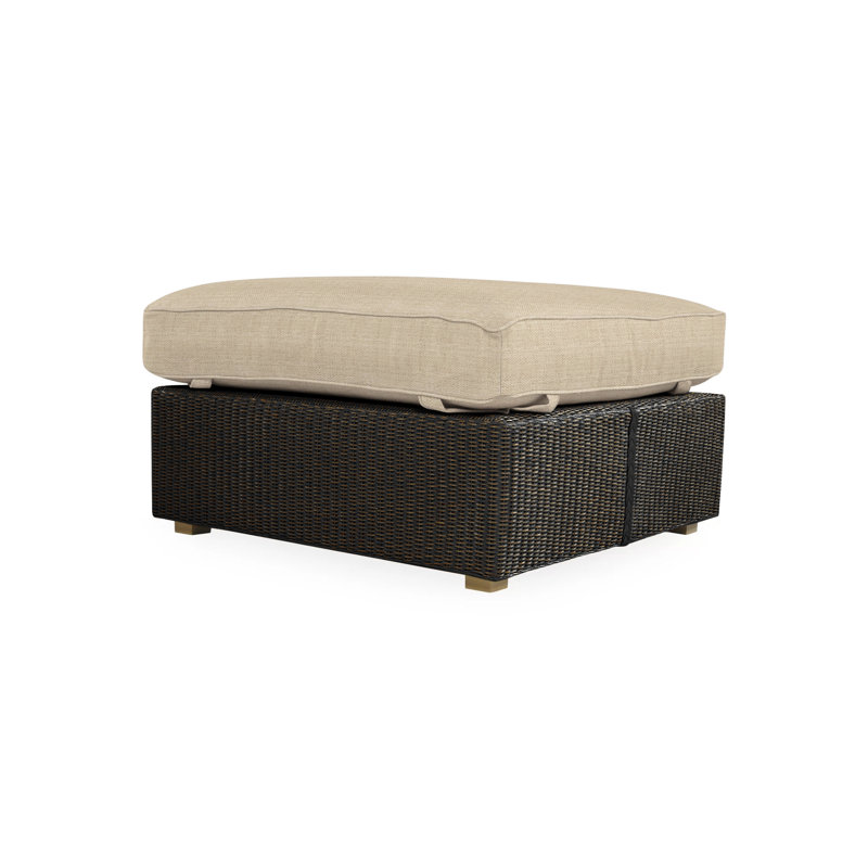 Hamptons Outdoor Ottoman, Cottage Pepper, Mink