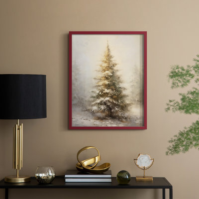 «Christmas Holiday Art Dxxxvii», reproduction d'art encadrée - bois massif