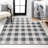 Romaeo Gingham Gradient Plaid Cottage Machine-Washable Light Gray/Dark Gray/Cream Rug-893249624
