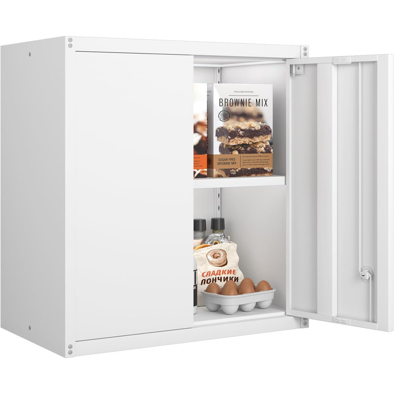 Armoire de rangement murale, P 13,78 po x l 25,98 po x H 27,95 po, Blanc
