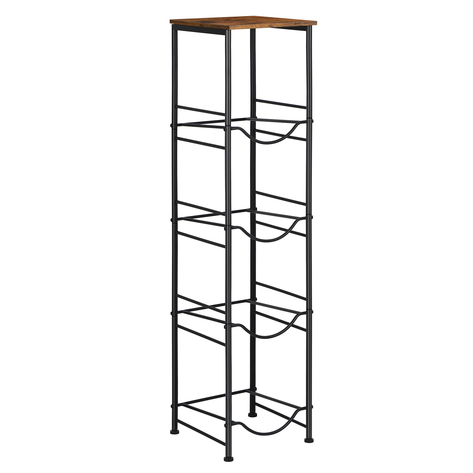 17 Stories Matte Black Iron Pipe Bucket Rack with Storage Shelf | Wayfair