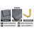 Janinda 8 - Person Glass Top Cross Legs Dining Set