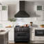 Hotte murale à conduit 36 pouces 700 CFM en acier inoxydable noir