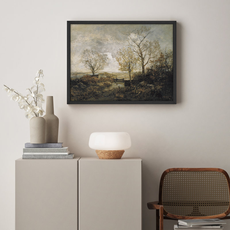 «Classic French Country Fall Trees Rustic Artwork, impressions encadrées, affiches, petit art mural de salle de bain»