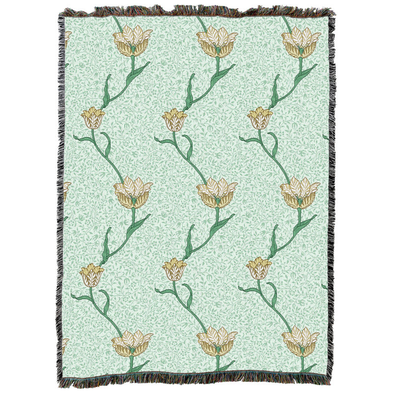 Couverture de jardin William Morris, L 72 po x L 54 po, Menthe