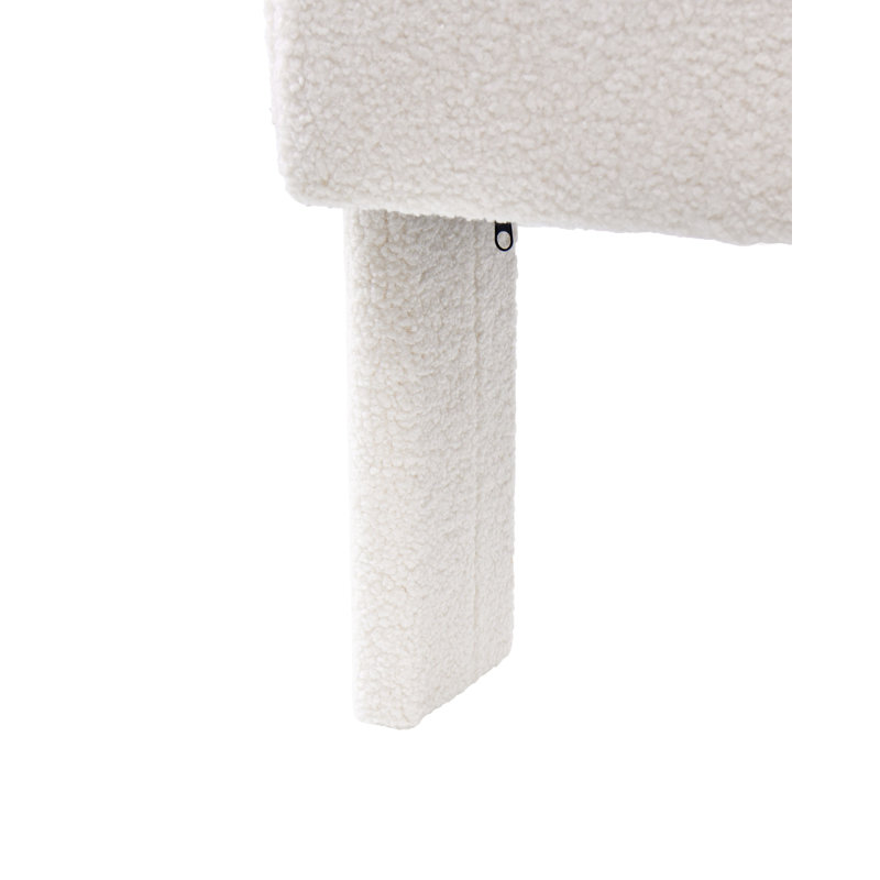 Armchair Aliany Boucle, White