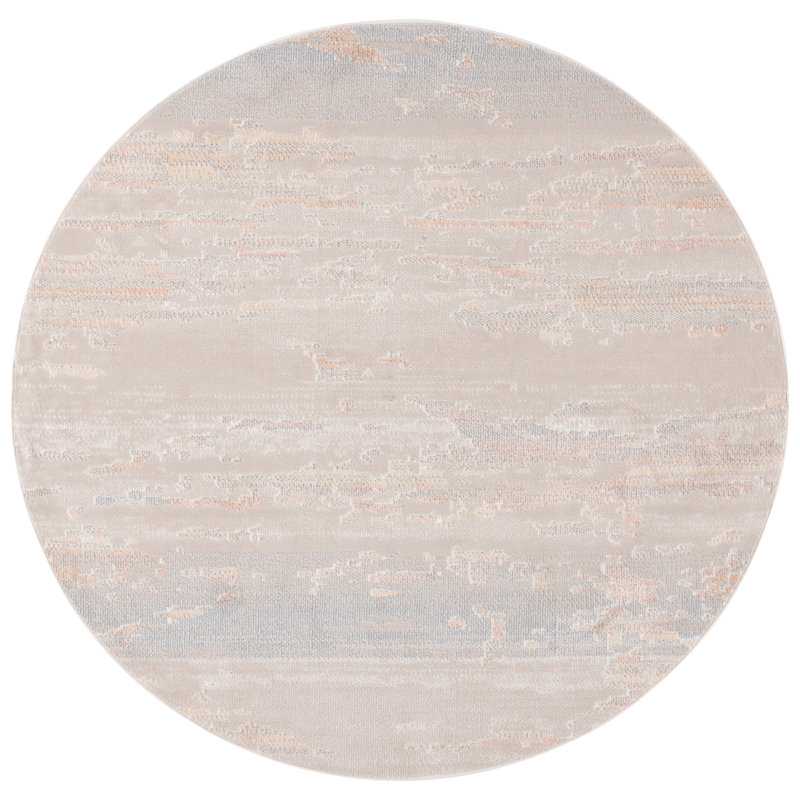 Kionni Performance Performance Abstract Rug, Round 6'7"