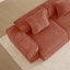Canapé modulaire en L à 3 places avec passepoil à bordure française, sans assemblage requis, canapé 3 places avec coussins décoratifs et 1 repose-pieds mobile, tissu de velours rouge-1529279265-1529279266