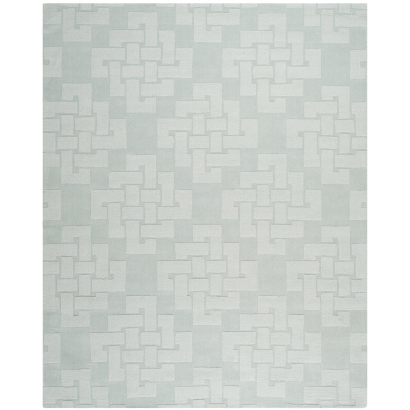 Martha Stewart Hand Tufted Wool Pile Geometric Rug, Rectangle 9' x 12'