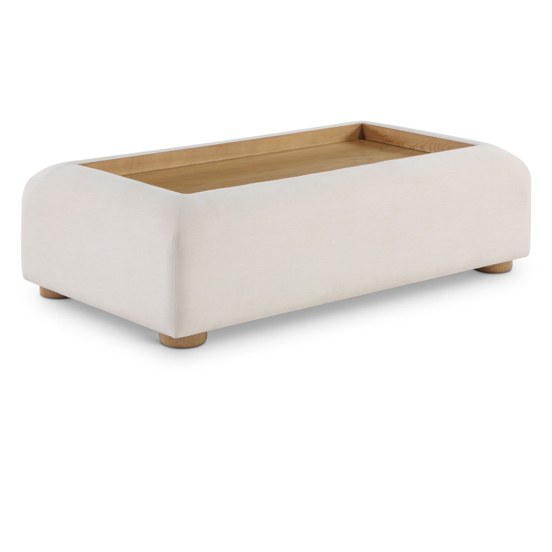 Table basse 4 pieds en bois massif Diana, Naturel