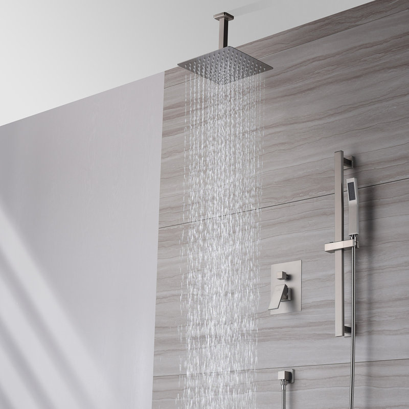 SlideLux All-In-One Kit with Rough in-Valve, Brushed Nickel