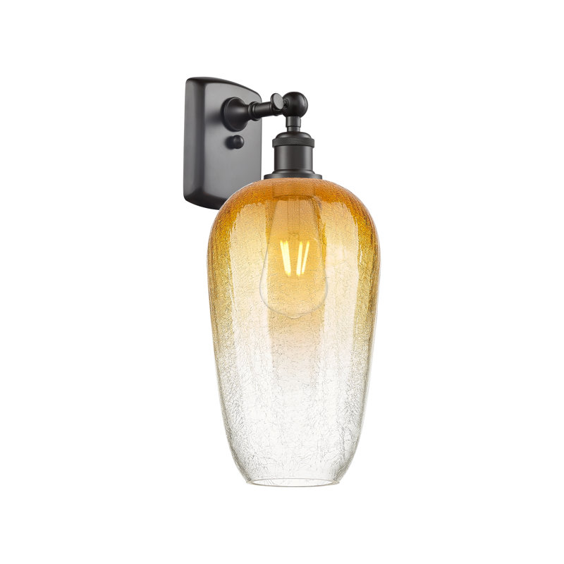 Kazmierski Steel Armed Sconce, Transparent / bronze huilé