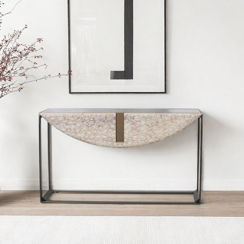 Console moderne minimaliste, H 33,46 po x l 55,12 po x P 15,75 po