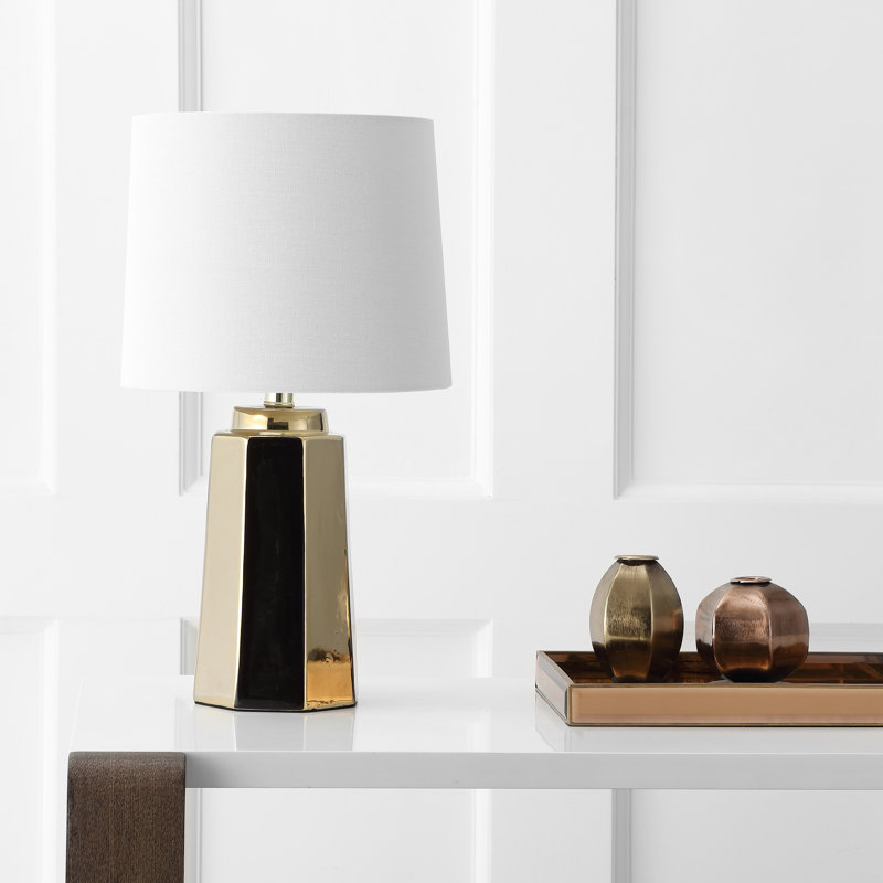 Lampe de table en or plaqué 17,25 po Hirschman