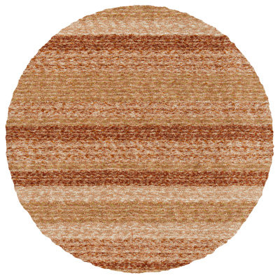 Tapis rayé rouille