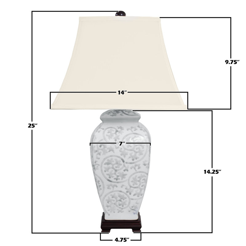 Lampe en porcelaine Ivory Vines