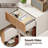 Fluted Nightstands Set Of 2, Modern Mid - Century  Bedside Table With Drawer & Open Storage Shelf, End Table For Bedroom, Living Room, Office, Sofa Side Couch  (White+Oak)-601159084