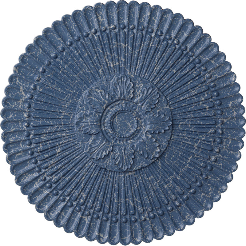 Médaillon de plafond Endurathane Wigan, DO 29 3/4 po x P 1 1/2 po, finition hamamélis peinte à la main, Americana craquelé