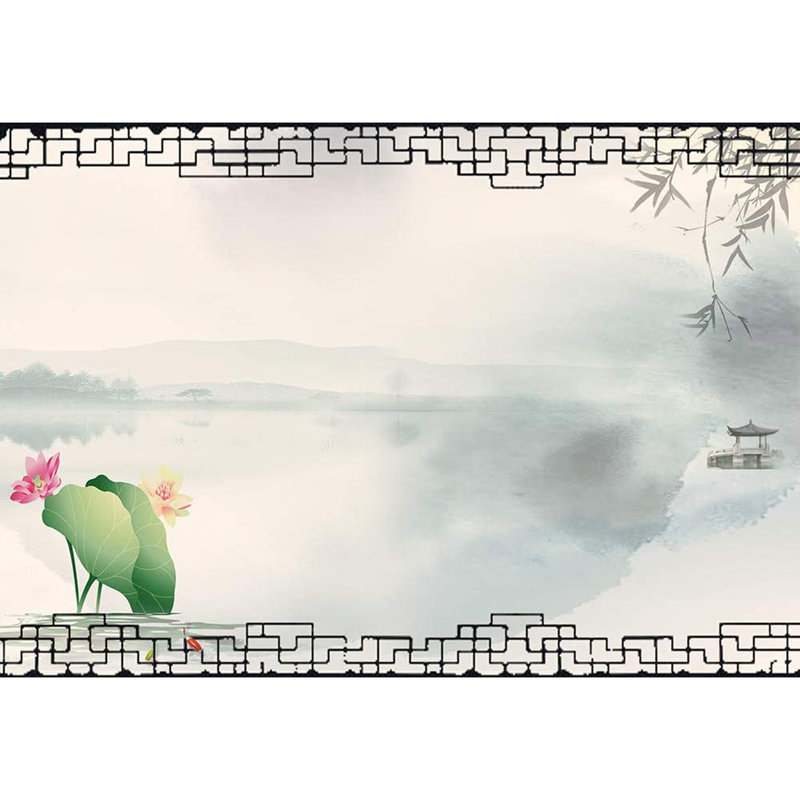 Idea4Wall, peintures murales murales pour chambre à coucher, lotus dans le lac, L 100 po x L 144 po