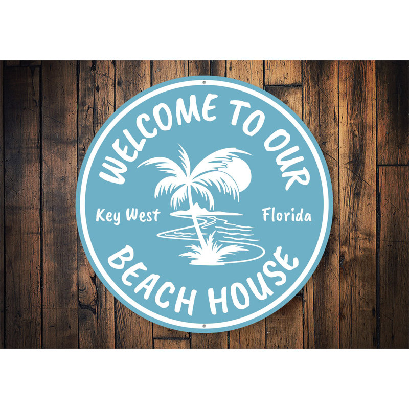 Panneau en aluminium Beach House Key West, H 12 po x l 12 po x P 0,04 po
