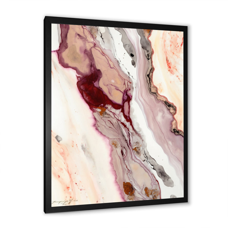 " Encounters At Redend Point III ", Black Picture Framed Canvas, 12" W x 20" H