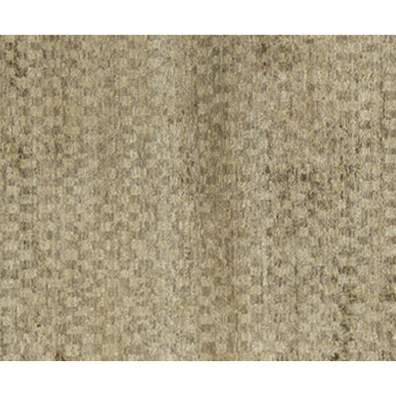 Hand Knotted Wool Area Rug in Gold