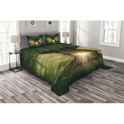 No Pattern Bedspread with Pillow Shams Included