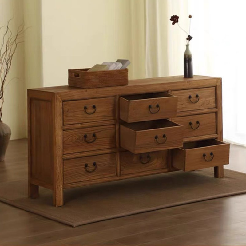 Commode d'appoint en bois massif Old Elm