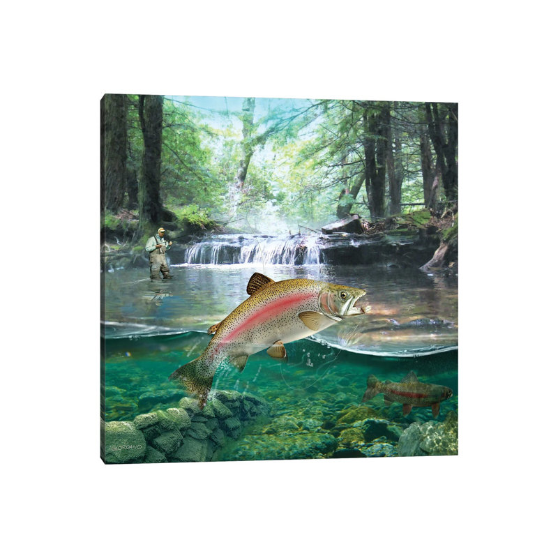Below The First Waterfall - Wrapped Canvas Print, 30.48 cm H x 30.48 cm W