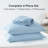 Kasentex 1800 Series Soft Microfiber Sheet Set - Blue Queen-116785198