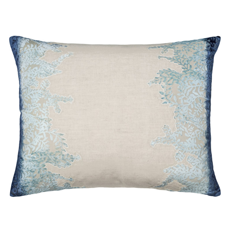 Ferns Linen Lumbar Pillow Cover & Insert, Grass, Rectangle 16"H x 20" W