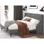 Lit plateforme tapissier Toderick avec aile de luxe et mélange de lin-985124329-985124326