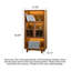 Ancienne armoire en bois de noyer récupéré avec lampe en verre pour ranger des livres