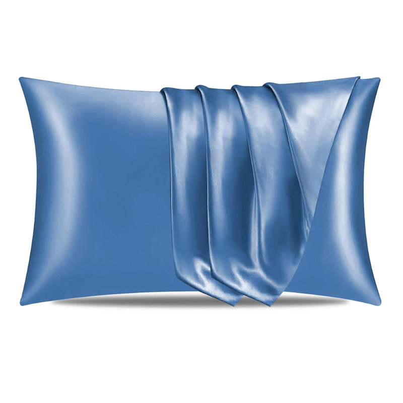 Satin Flatweave Pillowcase Case Pack, Airy Blue