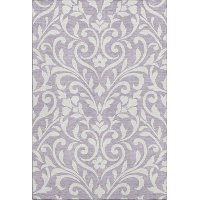 Premium Machine Washable Prisco Lavender Rug