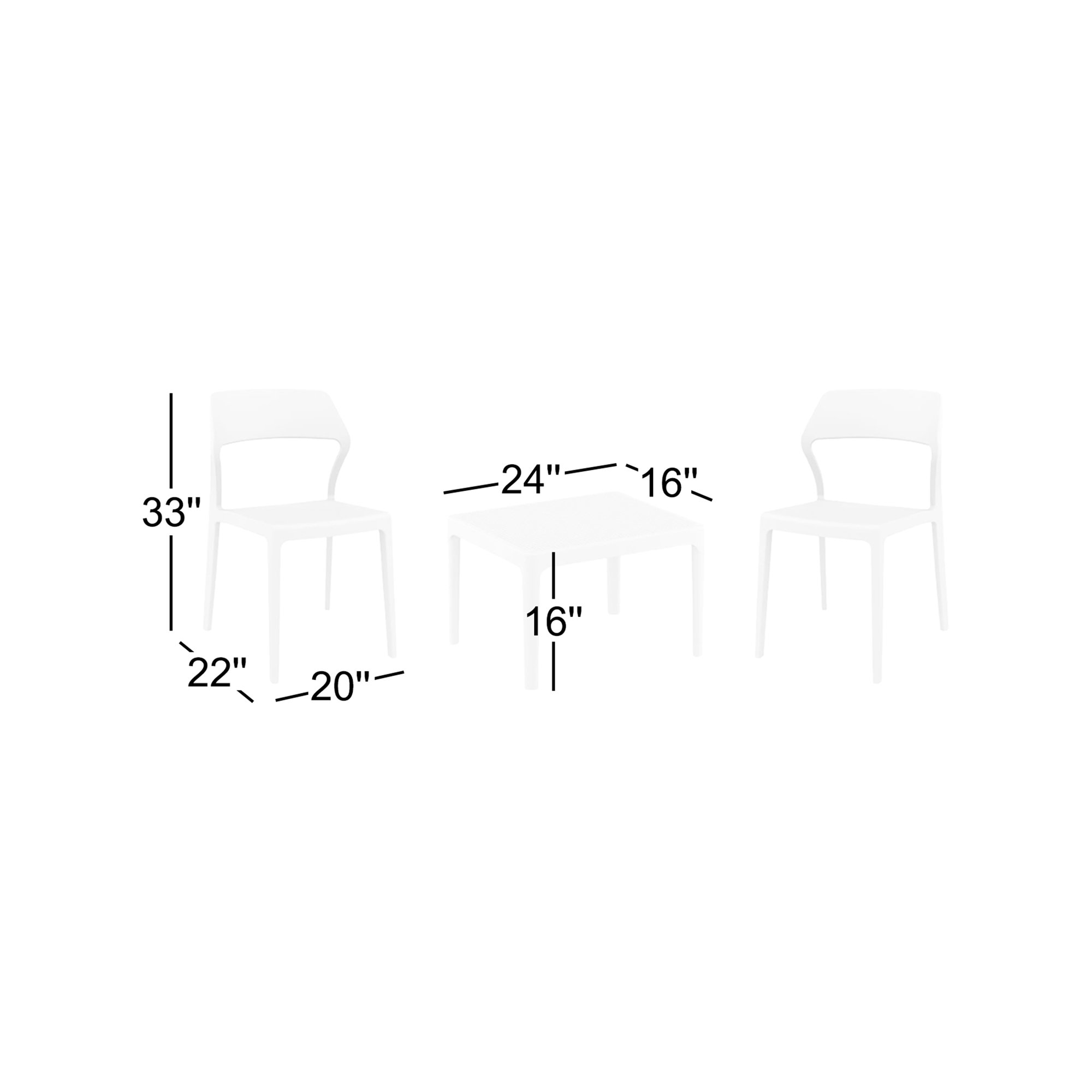 Farrah Snow 2 Person Seating Set, Yellow