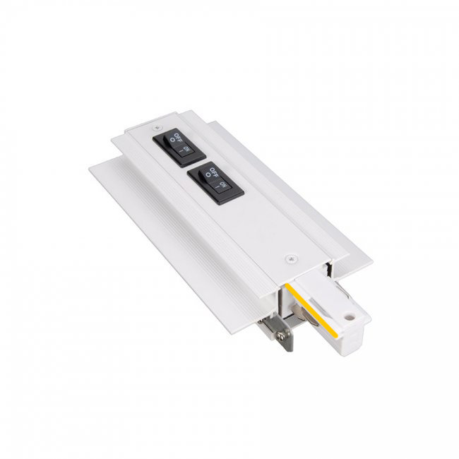 Limiteur de courant sans bride avec rail encastré w, Blanc