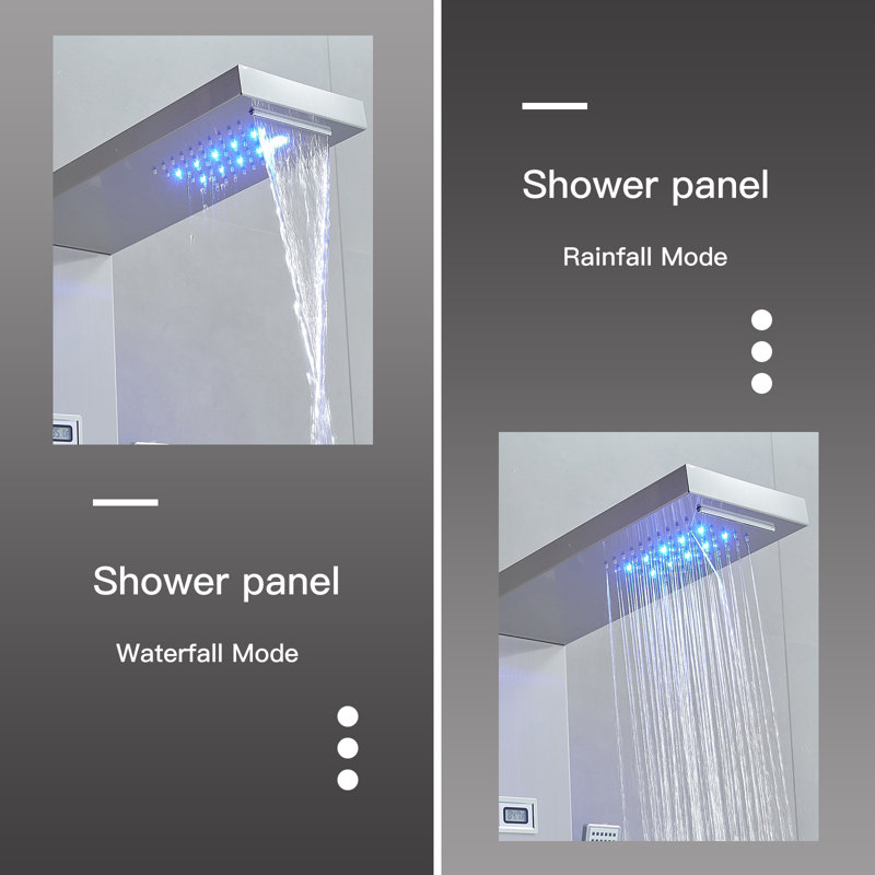 Panneau de douche 51,57 avec, Chrome / Nickel