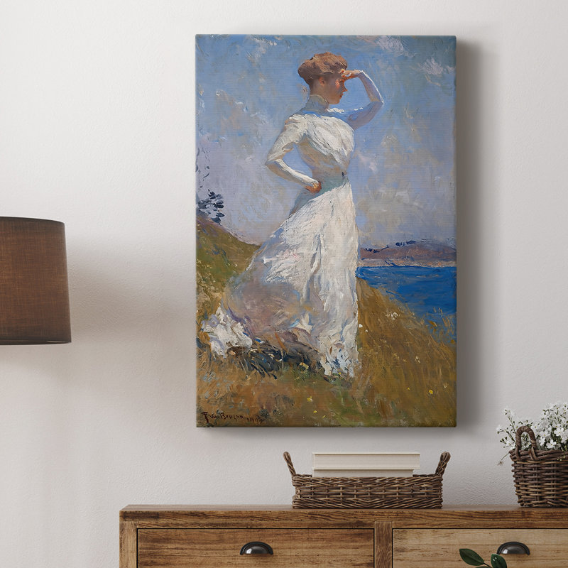 Lumière du soleil sur toile tendue par Frank Weston Benson, 12 x 18
