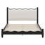 Lit plateforme avec tête de lit tapissier festonnée, structure en bois-1204083963-1204083962