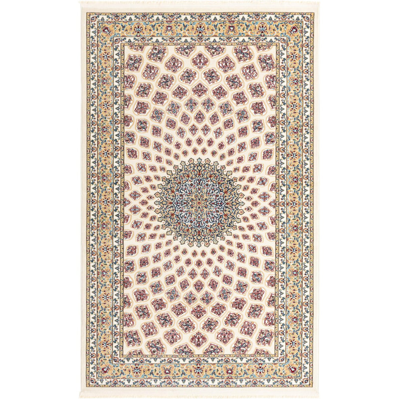 Hamlin Floral Flatweave Area Rug, Rectangle 91 x 152cm