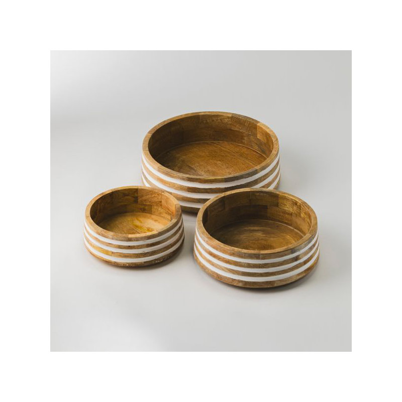  Ensemble de 3 bols Whitehaven Mangowood