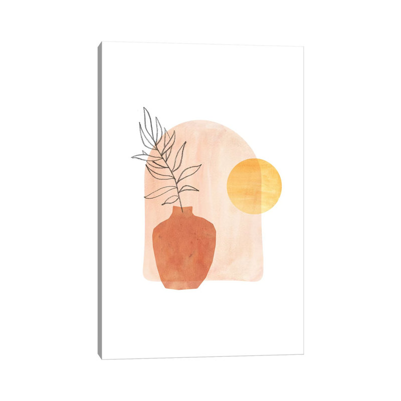 Boho Vase And Plant - Painting on Canvas, Wrapped Canvas, 101.6cm H x 66.04cm W x 3.81cm D