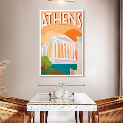 Affiche rétro d'Athènes