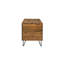 Banc de rangement en bois d'acacia massif de 46 pouces